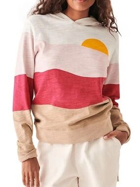 Faherty Hoodie Sunrise Glow Size Small Cisco Brewers Nantucket